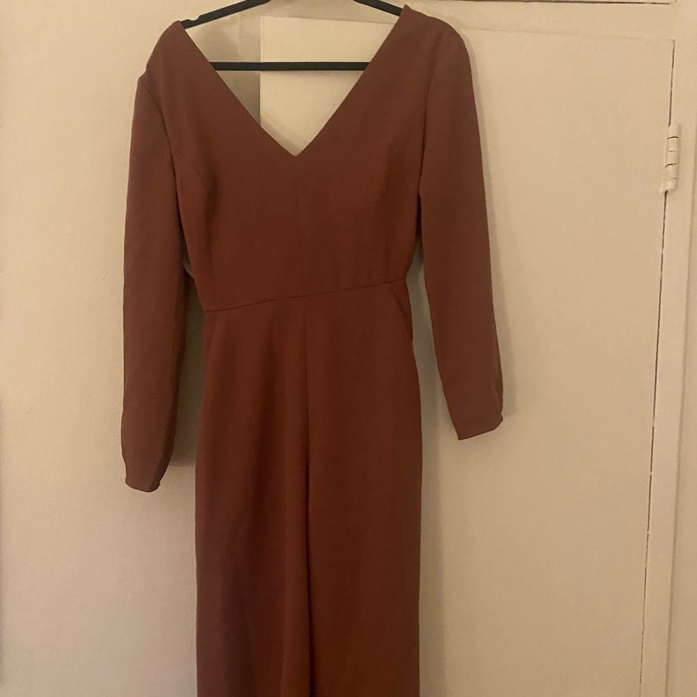 Aritzia Écoulement Jumpsuit Ls in Rust